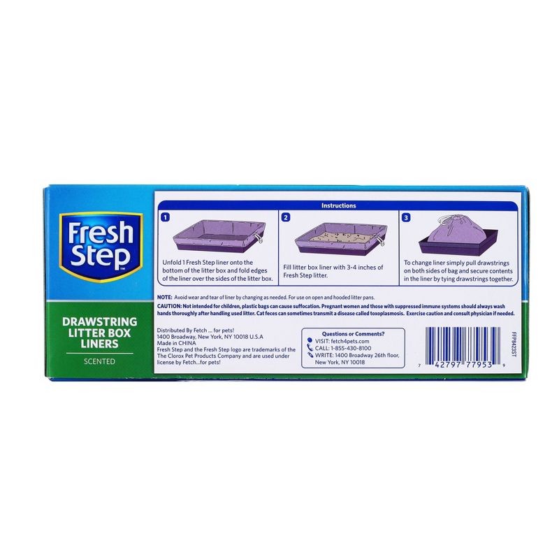 Fresh Step Cat Litter Box Liners Scented - L - 4pk