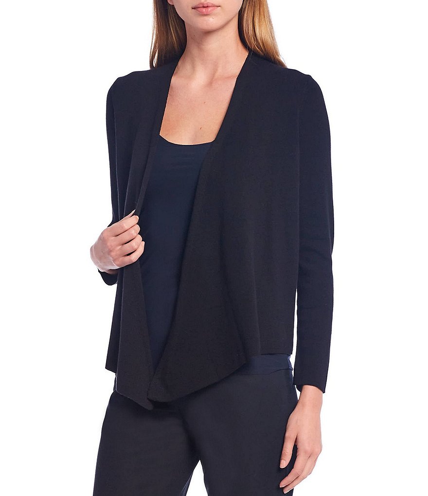 Alex Marie Rosa 3/4 Sleeve Button Front Round Neck Cardigan