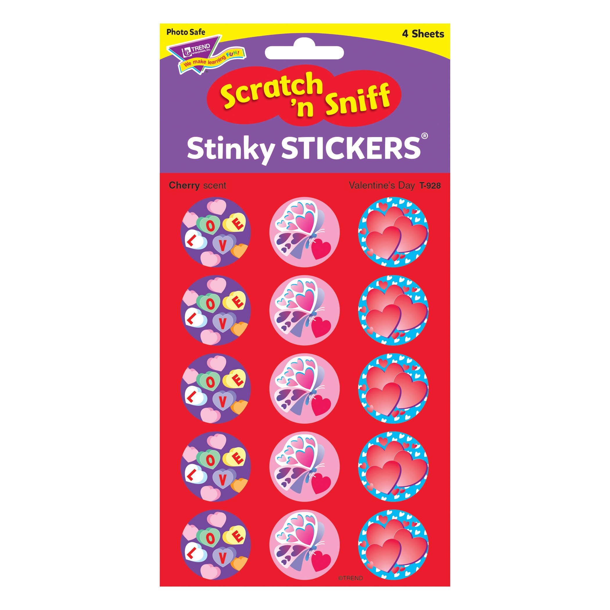 Stinky Stickers Valentines Day 60Pk
