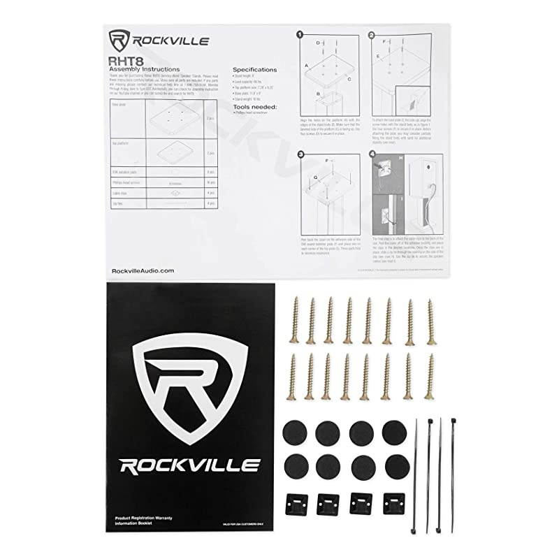 2  RHT8B ComputerBookshelf Desktop SpeakerStudio Monitor StandsBlack