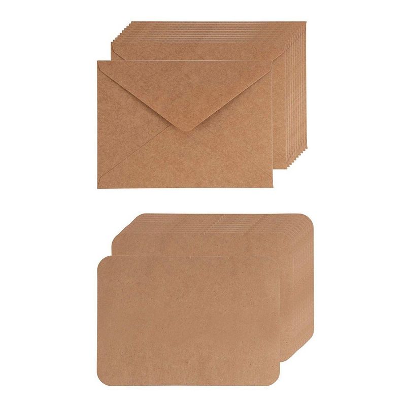 Blank Kraft Greeting Cards with Envelopes (5 x 7 Inches, 48-Pack)