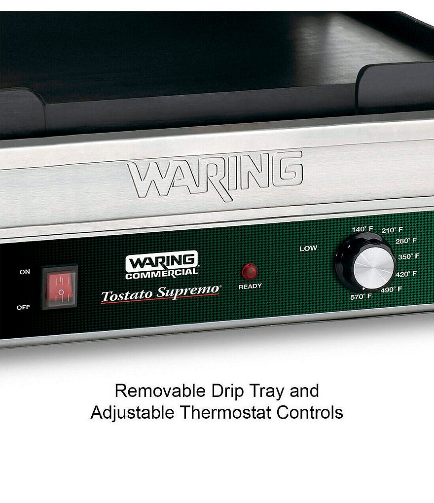 Waring Commercial Tostato Supremo Full Size 14#double; x 14#double; Flat Toasting Grill