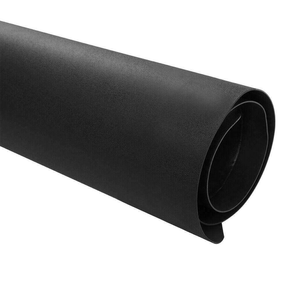 Black 5'x4' 1/2" Thick Barber Salon Anti Fgue Floor Mat Semi Hexagon