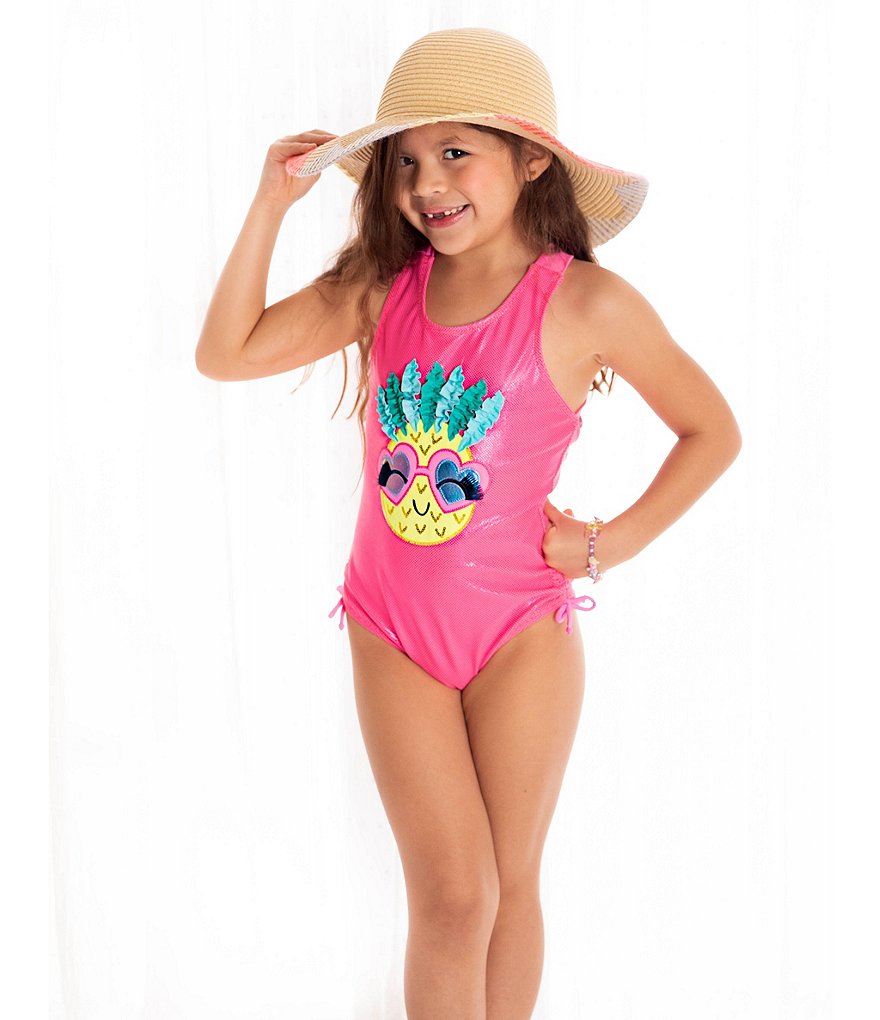 Flapdoodles Little Girls 2T-6X Twist-Back Pineapple Shine One-Piece Swimsuit