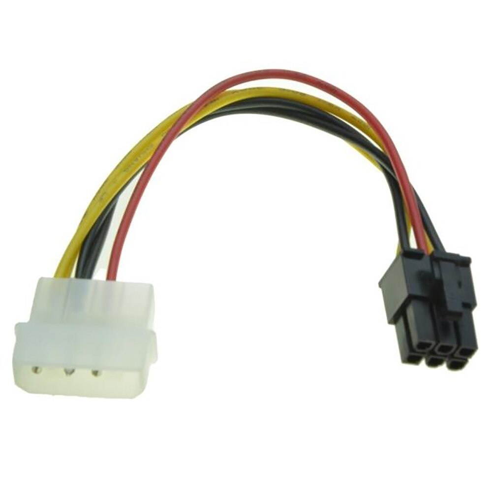 4 Pin Molex to 6 Pin PCI-Express PCIE Video Card Power Converter Adapter Cable 6.14