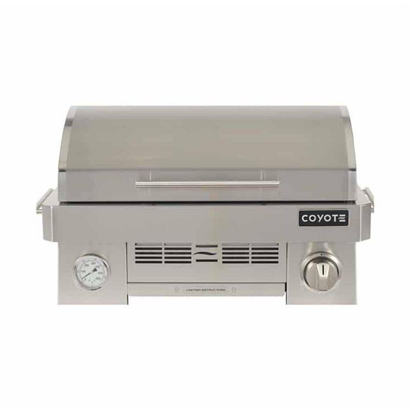 Coyote Outdoor C1PORTLP Infinity Burner 200 Square Inch Portable Propane Gas Grill, Silver