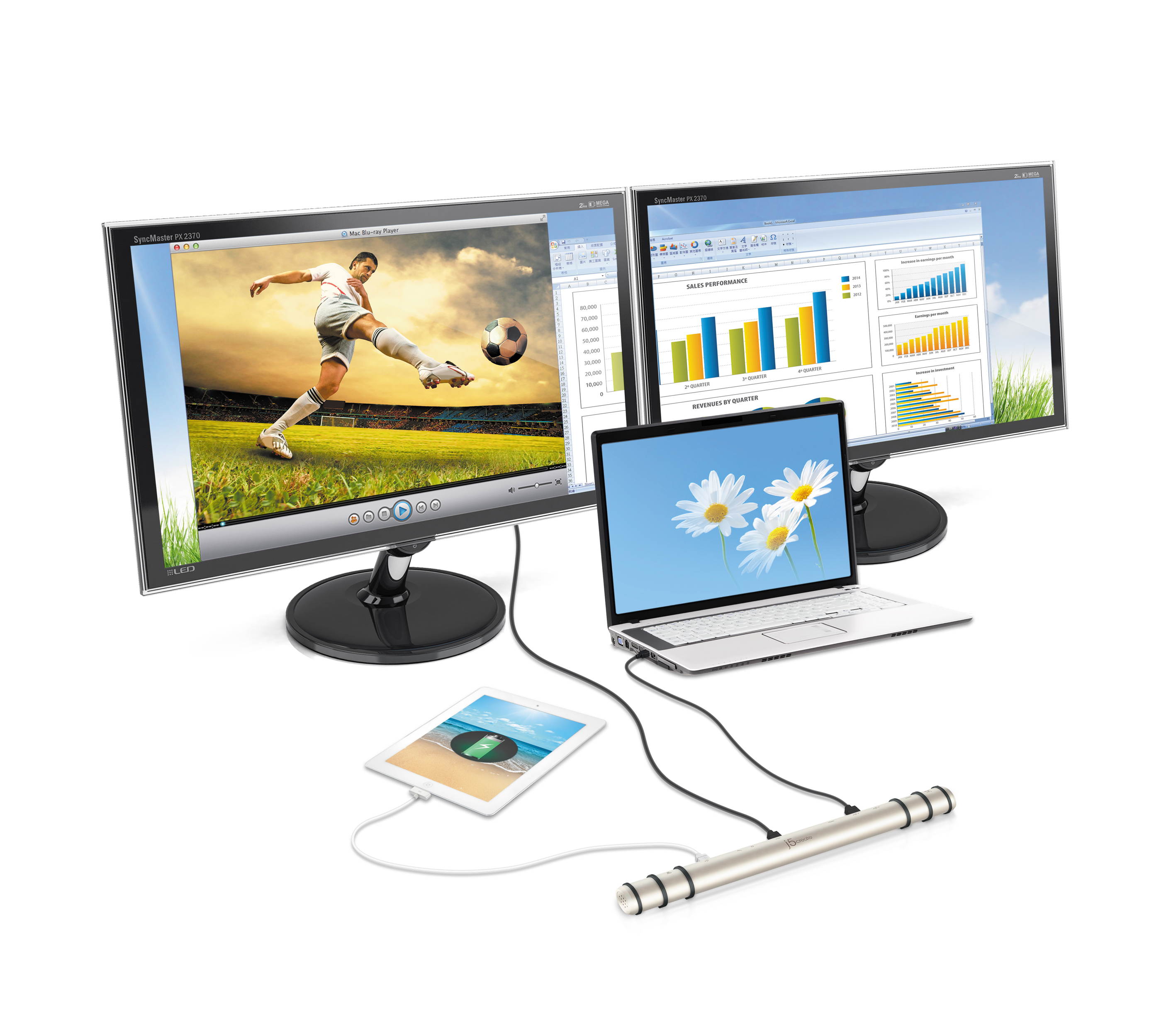 j5create USB 3.0 Mini Ultra Docking Station with HDMI/VGA/Ethernet Ports