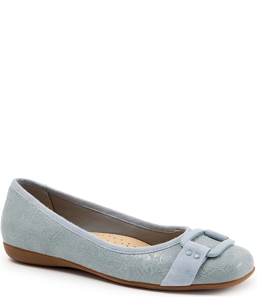 Trotters Sizzle Embossed Metal Ornament Buckle Flats