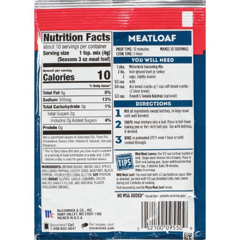 McCormick Meat Loaf Seasoning Mix - 1.5oz