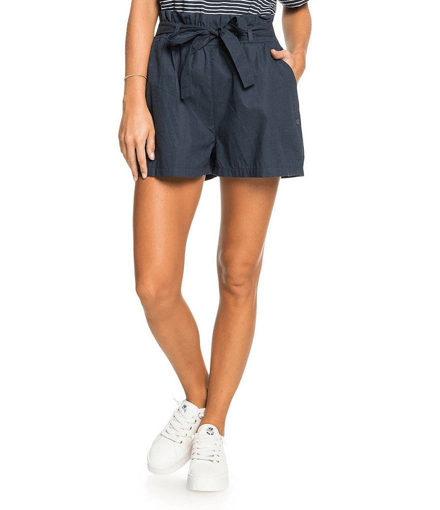 Roxy Be My Darling Paperbag-Waist Solid Shorts
