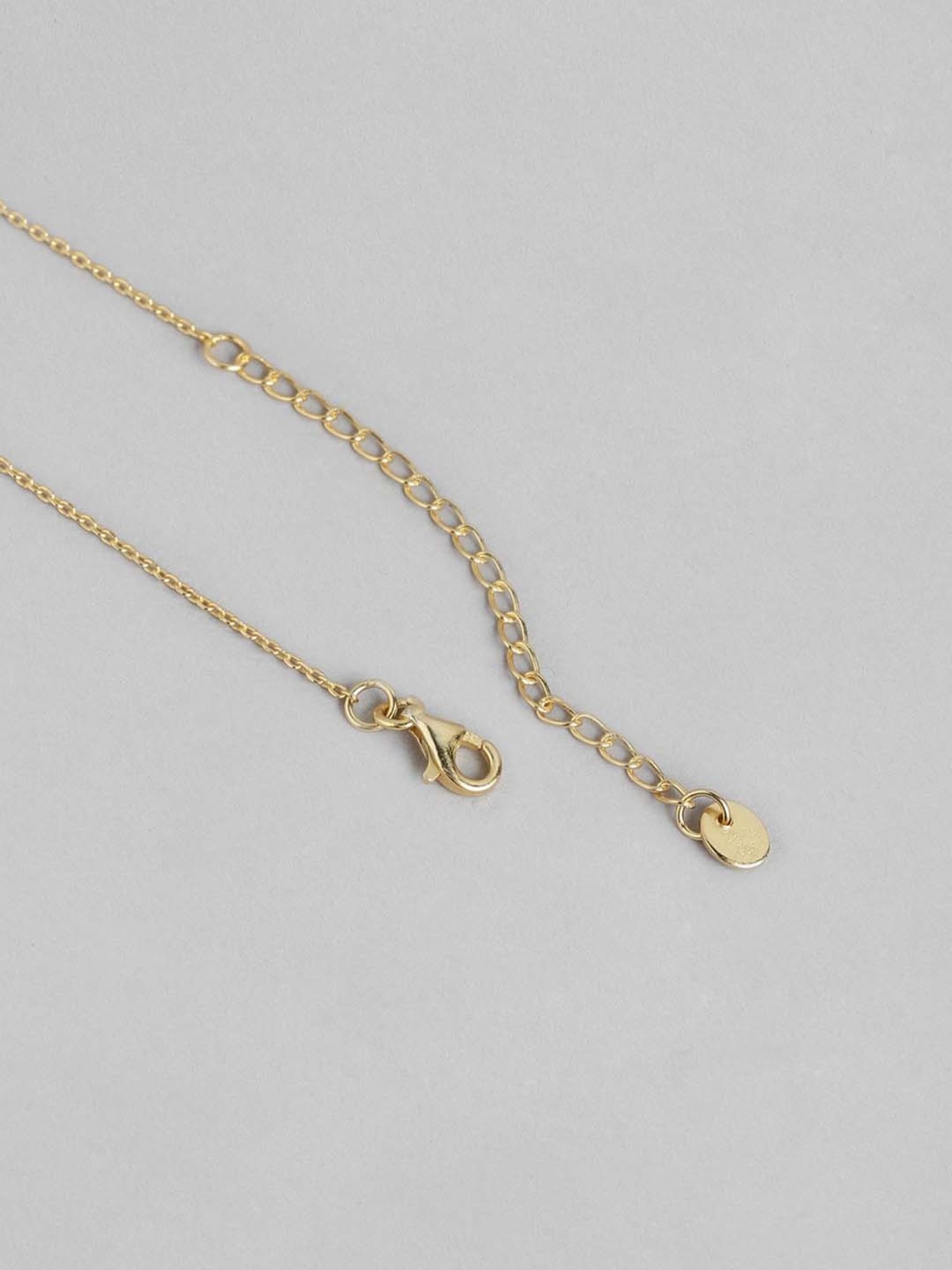 Zavya 925 Silver Eternal Petals Gold Plated CZ Flower Mangalsutra for Women