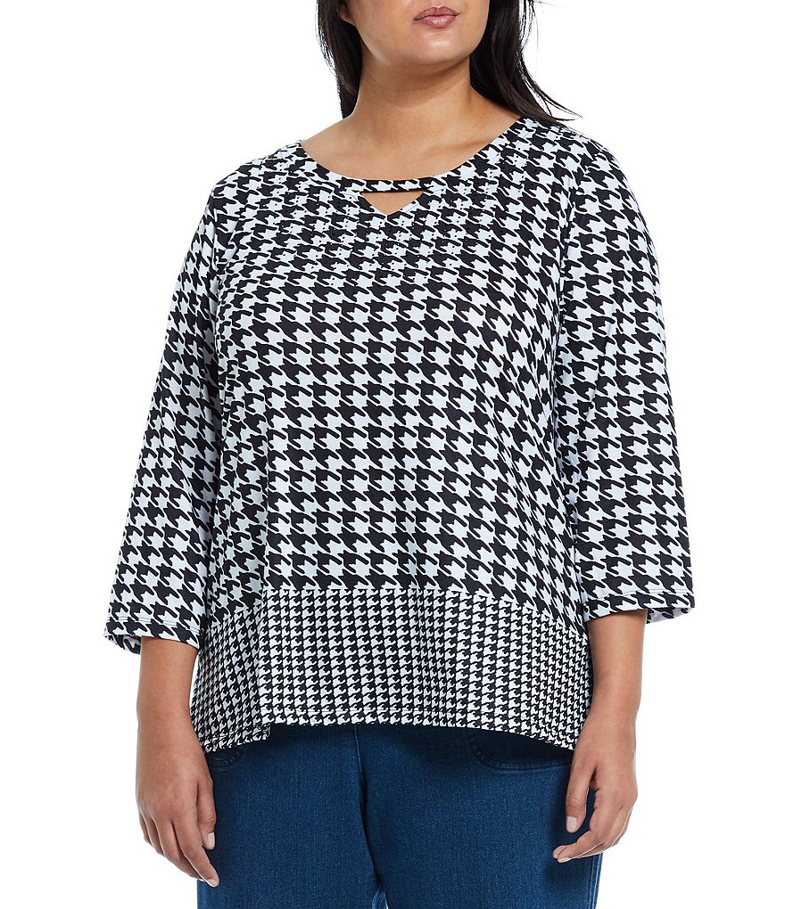 Bryn Walker Plus Size Pira Ponti Sleeveless Jewel Neck Oversized Tank