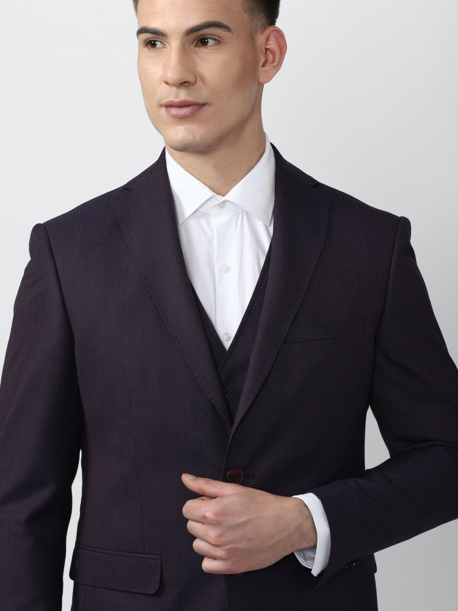 Parx Black Regular Fit Two Piece Suit