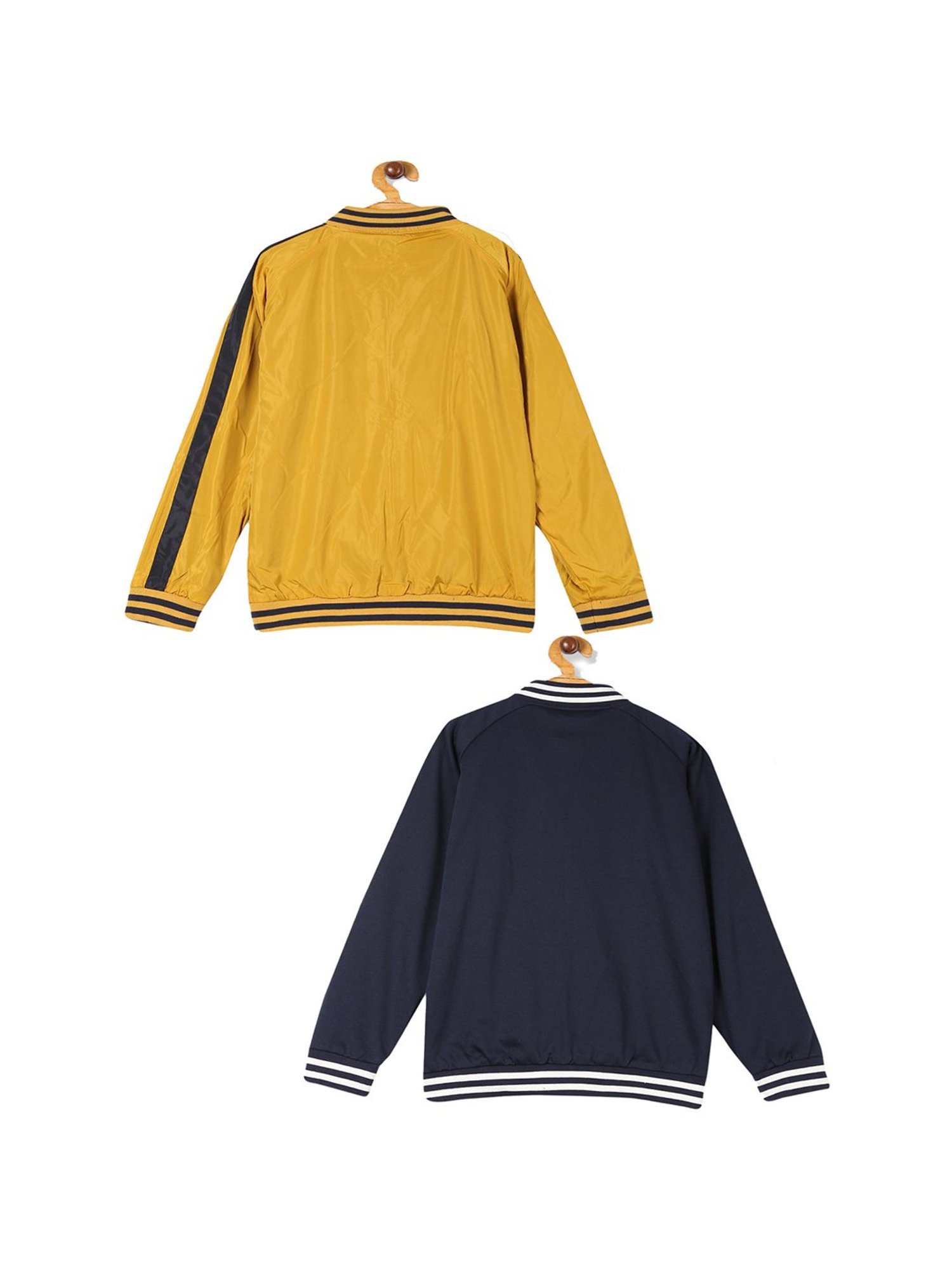 U.S. Polo Assn. Kids Yellow & Navy Solid Jacket