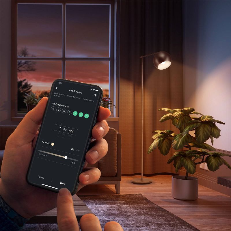 Smart 2pk 60W Equivalent Soft White LED Wi-Fi Enabled Voice Activated A19 E26 Frosted Light Bulb