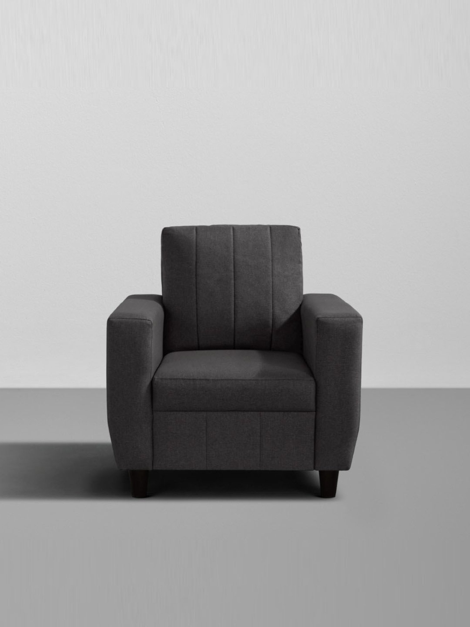 Sleepyhead Bae Woody Brown Fabric 1 Seater Sofa