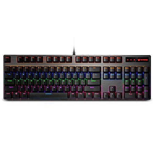 RAPOO V500PRO Compact Mechanical Gaming Keyboard, Mix-Colored Backlit, Linear Mechanical Switches