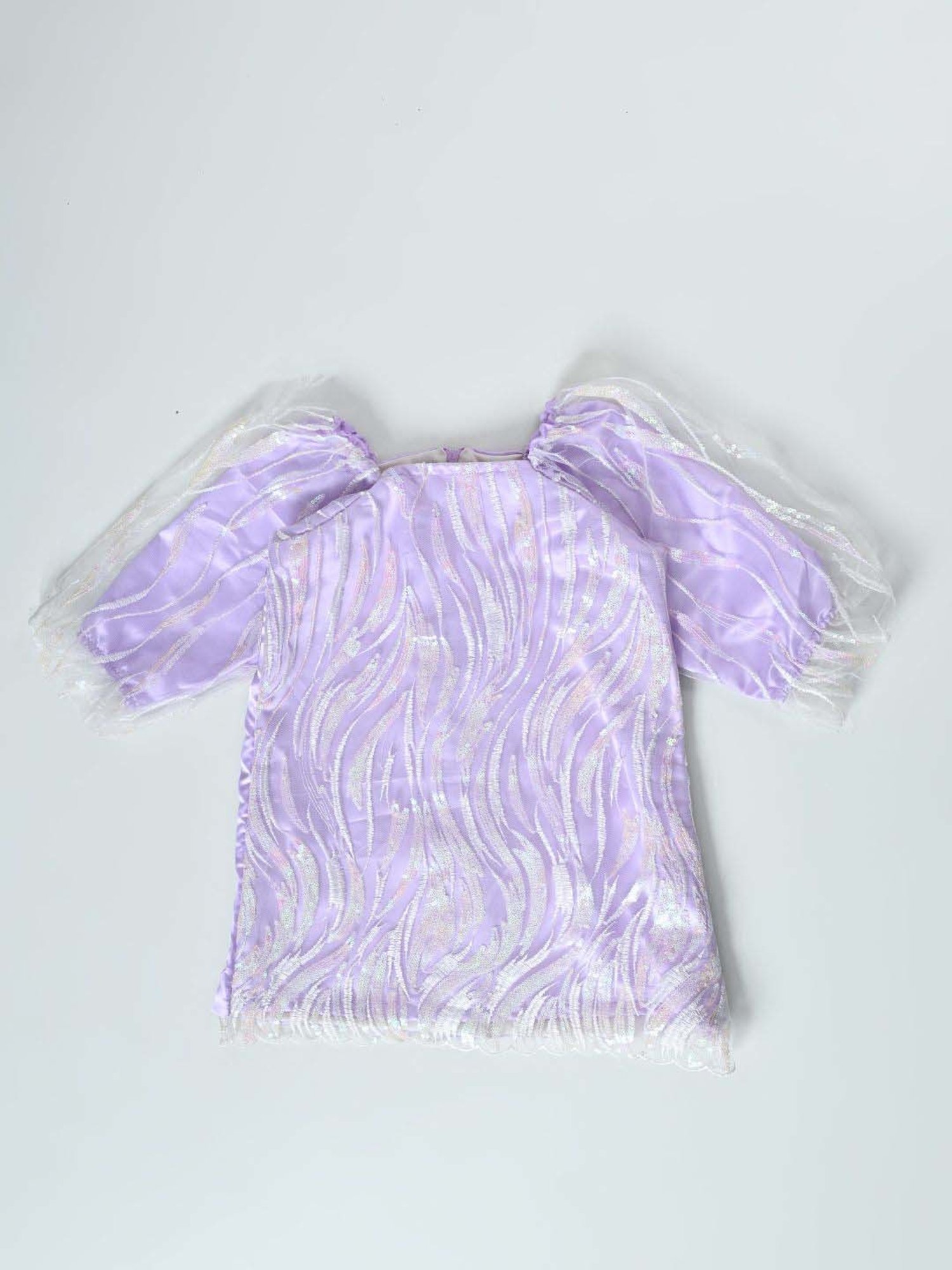 Bella Moda Kids Purple Self Pattern Dress