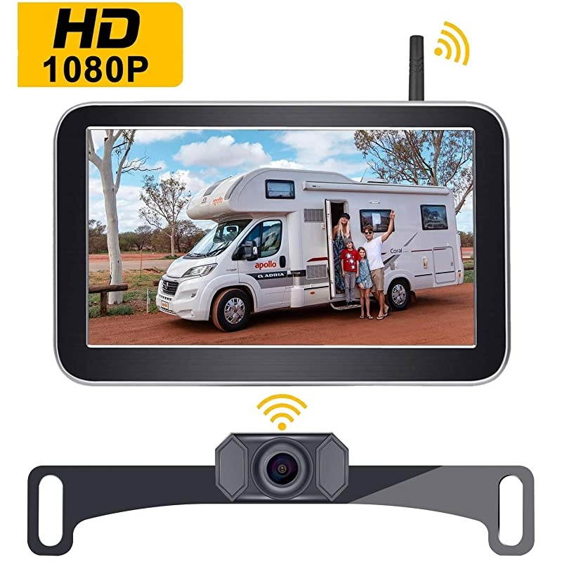 Digital Wireless Backup Camera AMW70 with Stable Signal HD 1080P 7 Monitor and Rear View Camera Kit for CarsPickupsTrucksCampers
