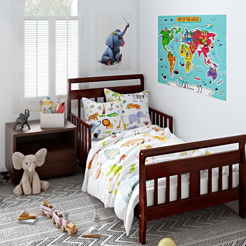 Toddler Baby Relax Apollo Sleigh Bed Cherry - Dorel Living