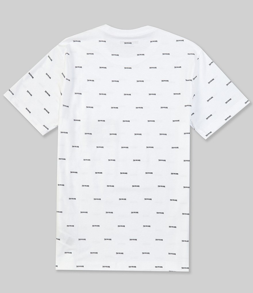 True Religion Allover Arch TR Logo Short-Sleeve T-Shirt