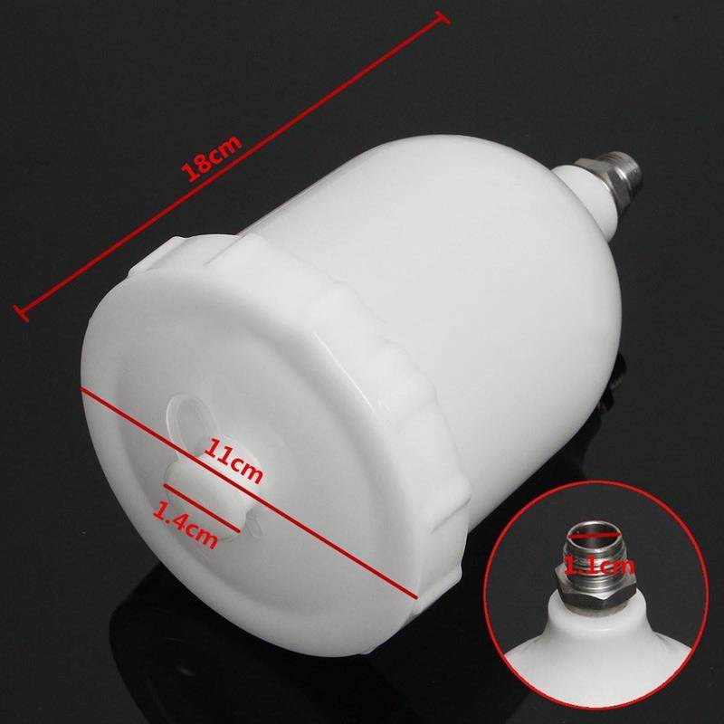 600ML Plastic Mini Spray Paint Gun Cup Pot Container Gravity Feed Power Tools Spray Gun Accessories Mayitr