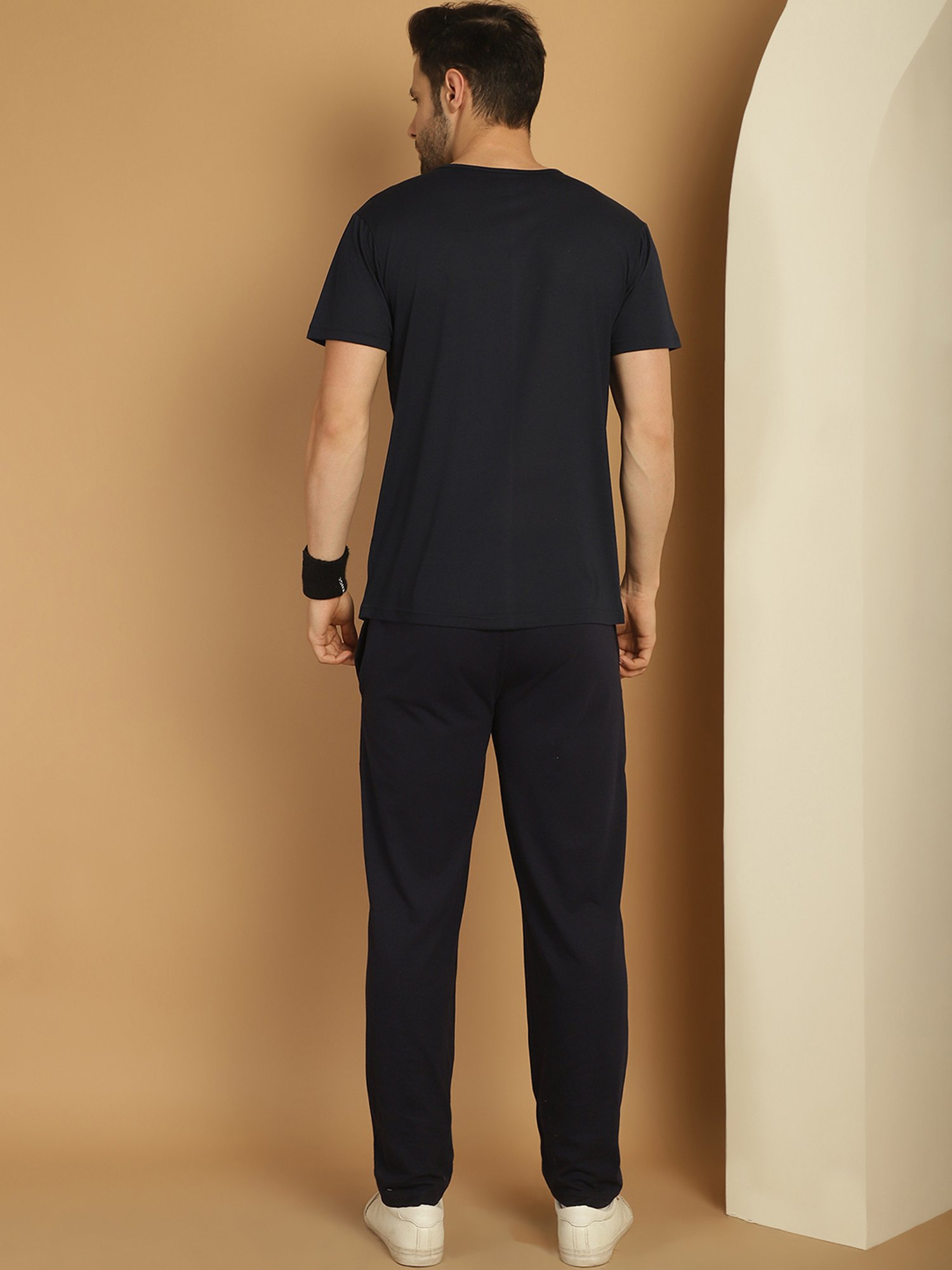 Vimal Jonney Light Mud Cotton Regular Fit Tracksuit