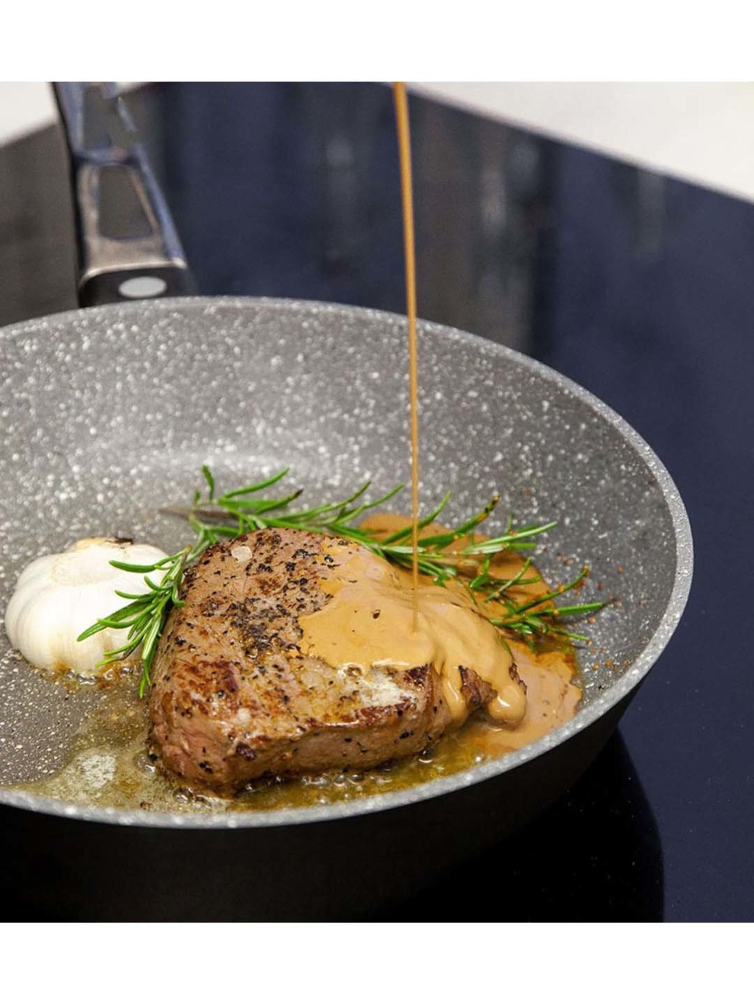 MasterClass Grey Medium Aluminium Fry Pan - 26 cm