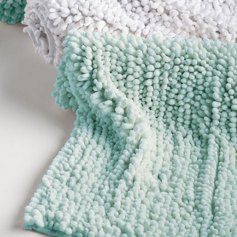 mDesign Soft Microfiber Polyester Non-Slip Rectangular Spa Mat/Rug - Light Blue