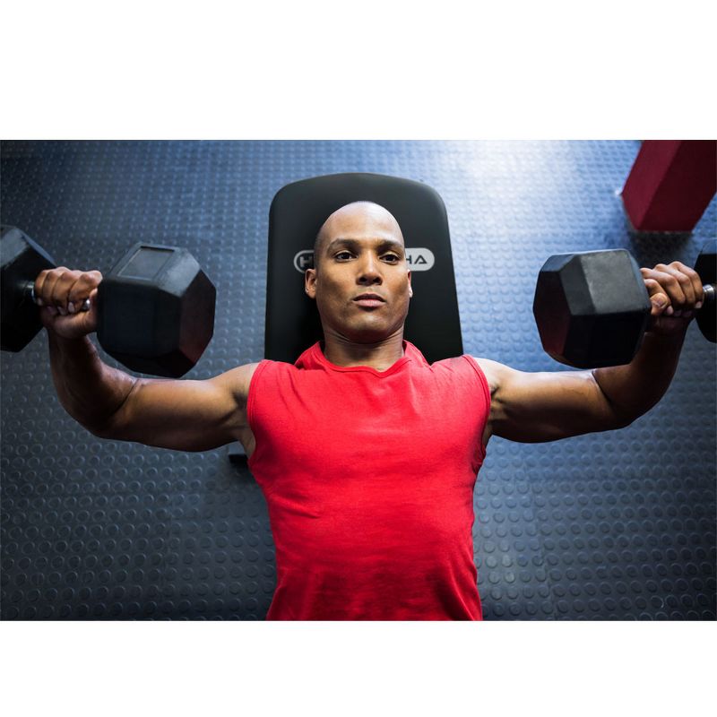 HolaHatha Adjustable 7 Position Upright Incline Decline Folding Flat Fitness Workout Weight Bench for Strength Training, Home Gym & Full-Body Exercise