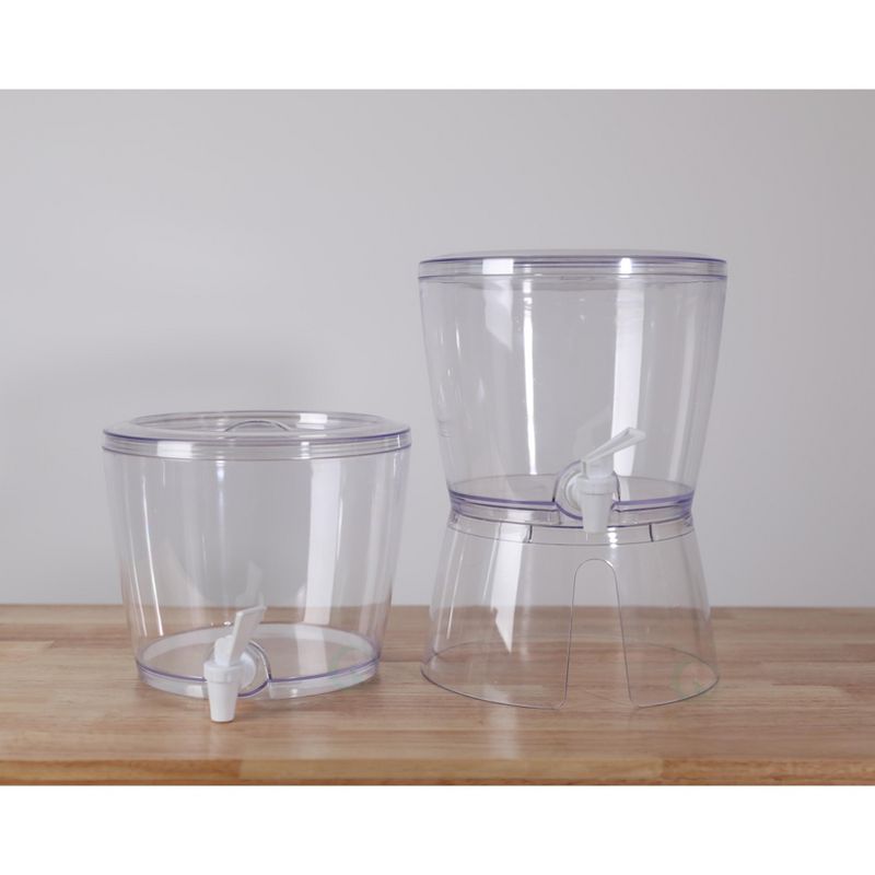 Basicwise Stackable Juice and Water Beverage Dispensers with Stand, 2.8 Gallon