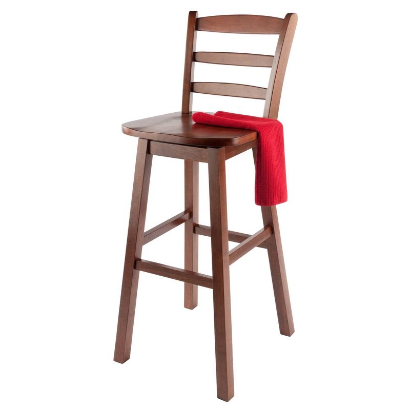 Scalera Ladder Back Swivel Seat Barstool Walnut - Winsome