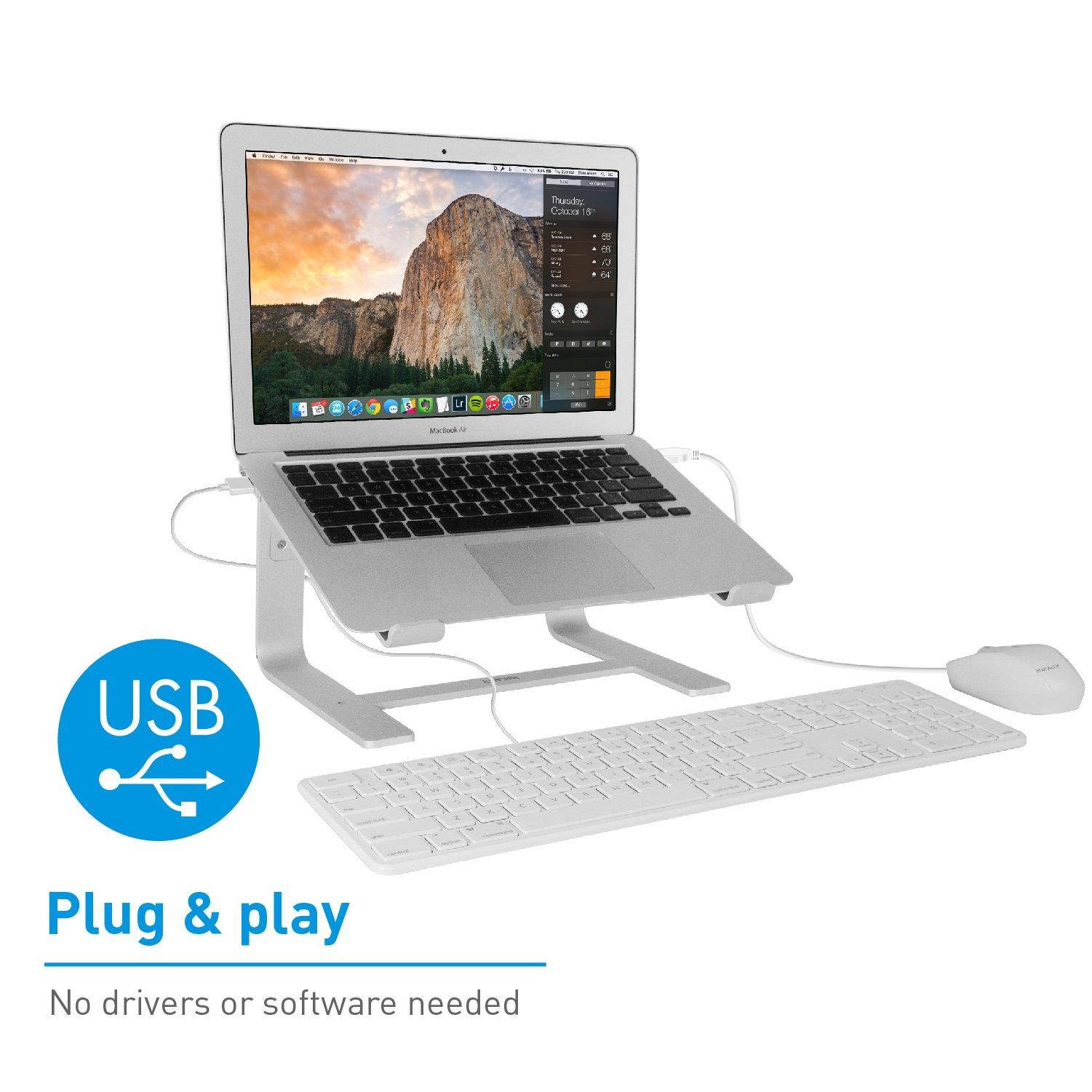 Macally Ultra-Slim USB Wired Keyboard for Apple Mac Pro, MacBook Pro/Air, iMac, Mac Mini, Laptop, Windows PC (SLIMKEYPRO)