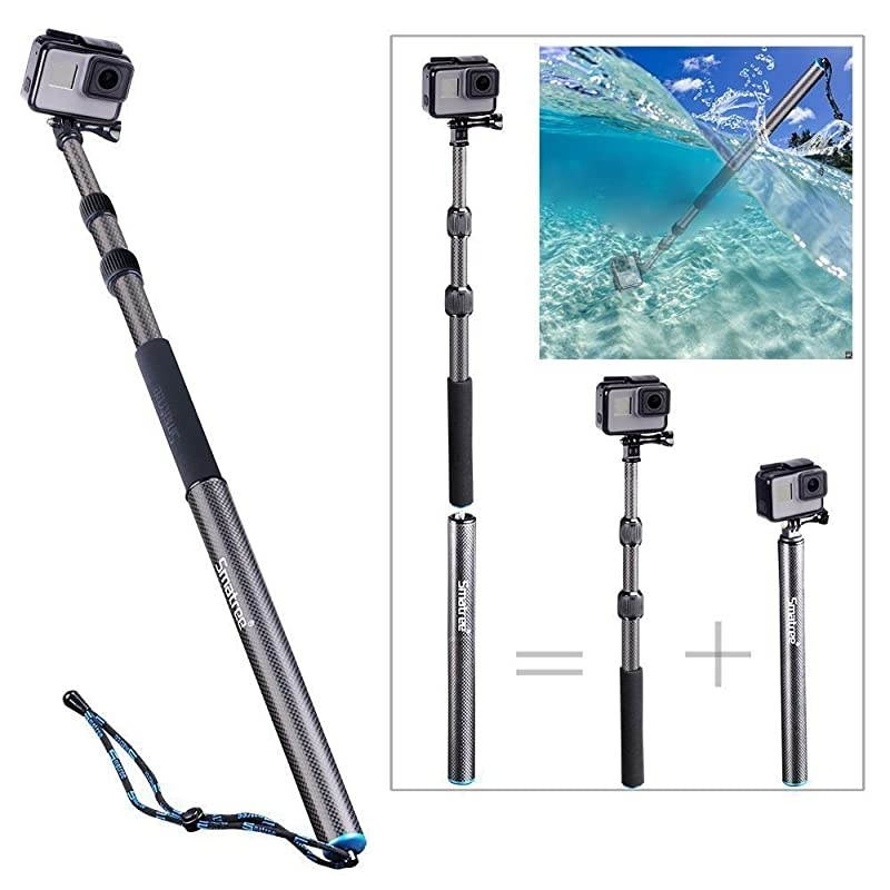 Carbon Fiber Detachable Extendable Floating Pole Compatible for GoPro MAXGoPro Hero Fusion876543 Plus3SessionGoPro Hero 2018DJI OSMO Action Camera
