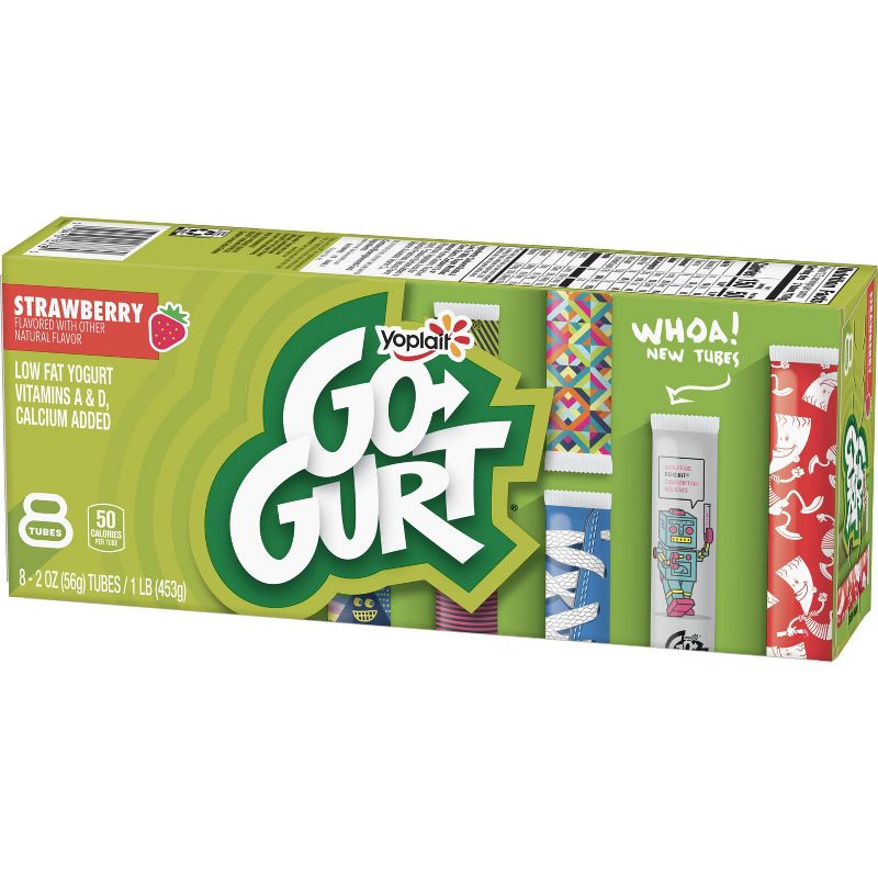 Yoplait Go-Gurt Strawberry Low Fat Kids' Yogurt Tubes - 8pk/2oz Tubes