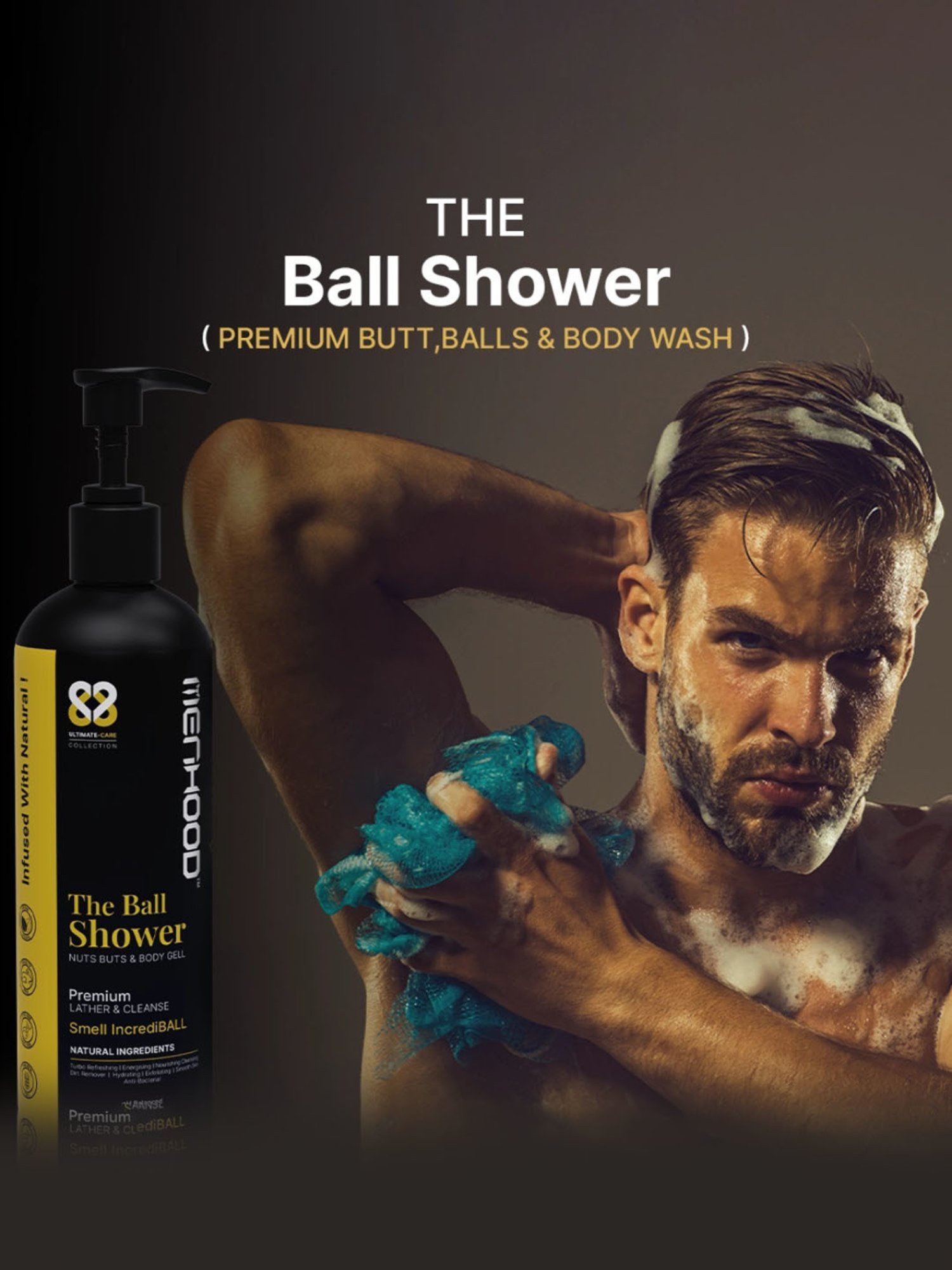 MENHOOD Essential Package 2.0, Trimmer, Pre-Trim Gel, Ball Shower Gel, Razor, Man-Cure Kit & More