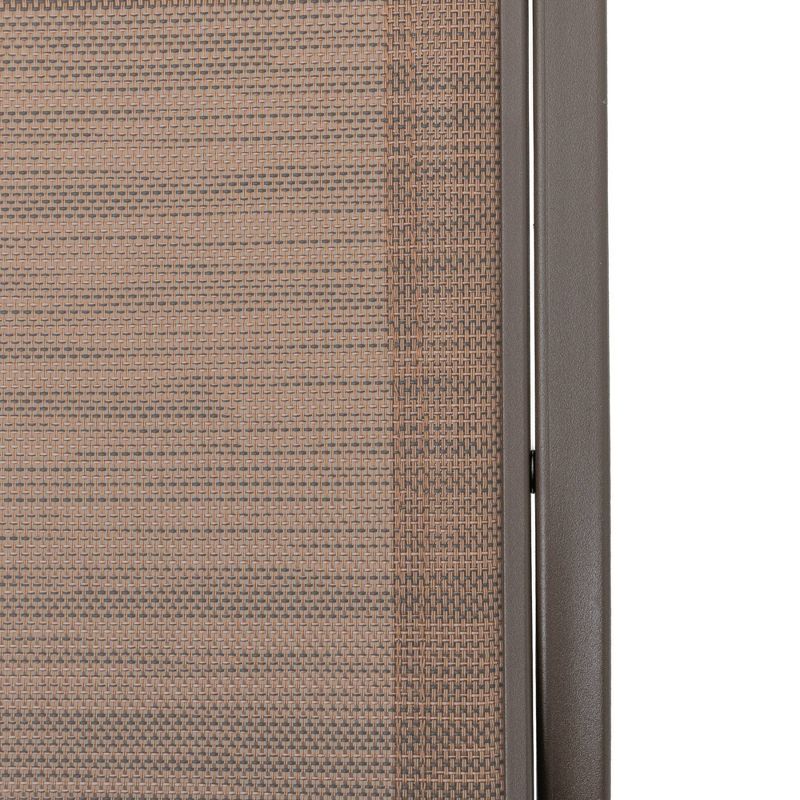 2pc Outdoor Adjustable Chaise Lounge Chairs with Wheels - Brown - Crestlive Products