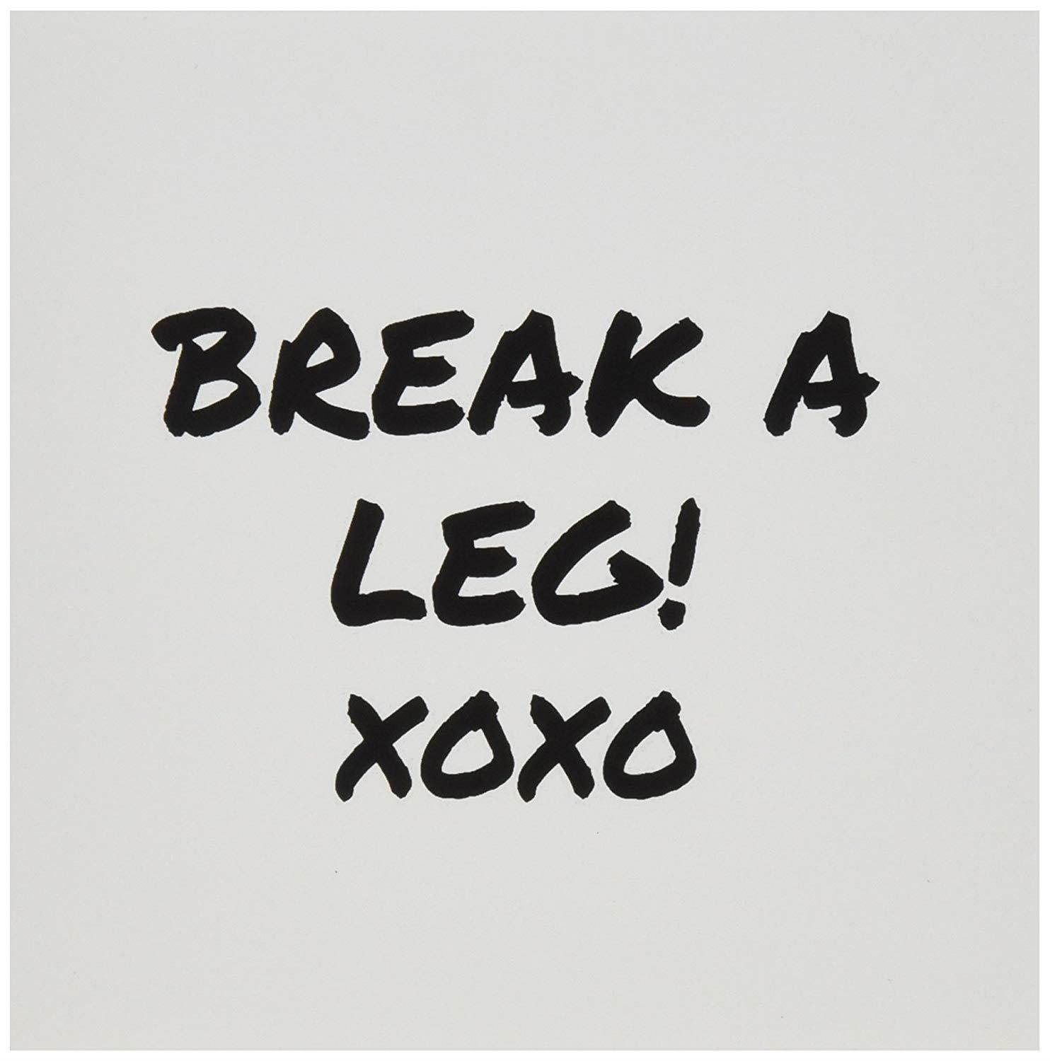 3dRose Break a Leg Xoxo Theater Actor Show Business Good Luck Message Note Greeting Cards, Set of 12 (gc_195571_2)