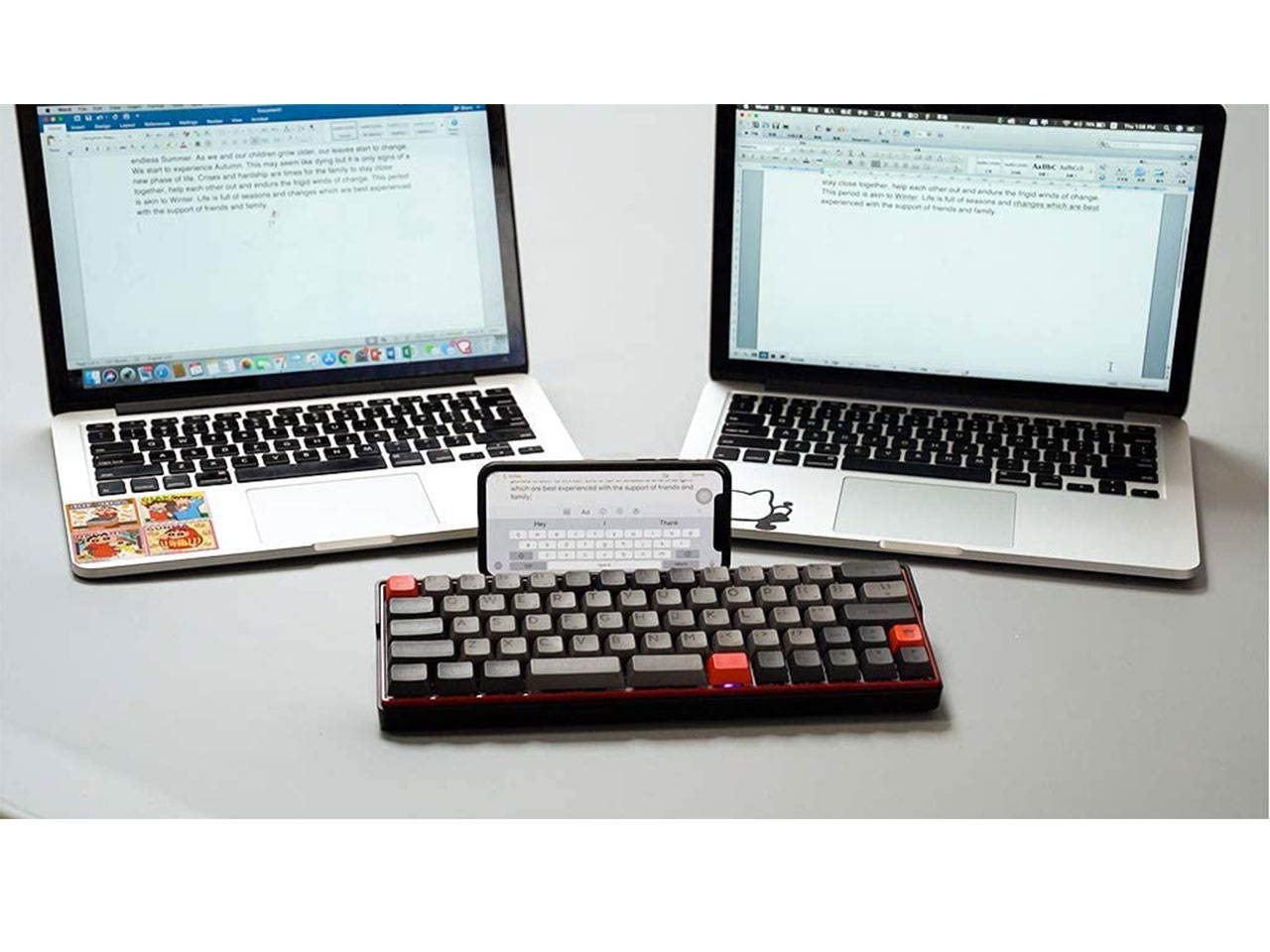 KEMOVE 64-66 Sakura Bluetooth 5.1 Hot-swappable Convertible 60% RGB Mechanical Gaming Keyboard - Wireless/Wired Mode, 100% PBT Keycaps, Full Keys Programmable for Win/Mac(Gateron Optical Red Switch)