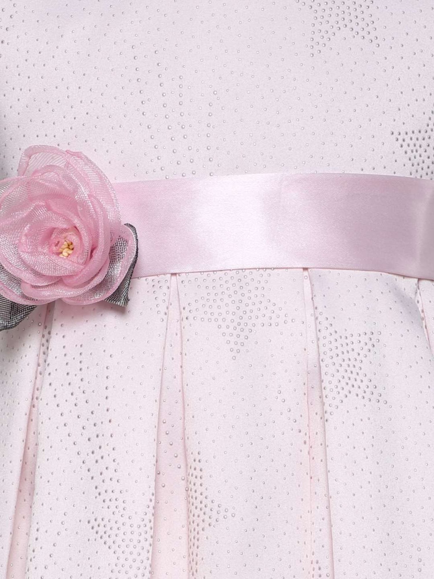 Many Frocks Kids Pink Embellished Dress