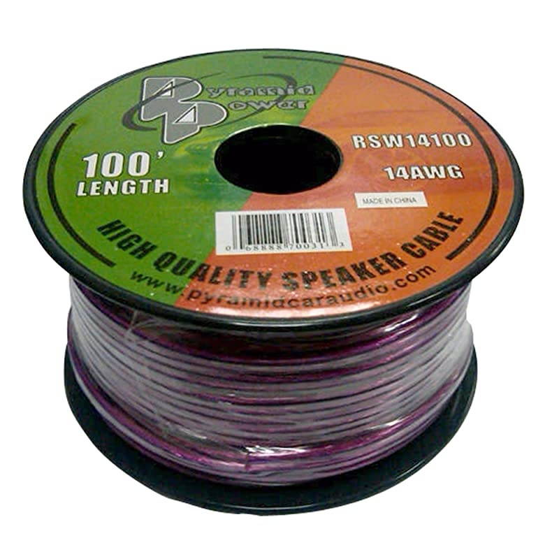 14 Gauge Speaker Zip Wire Speaker Zip Wire in Spool for Connecting Audio Stereo to Amplifier Surround Sound System TV Home Theater and Car Stereo Pyle RSW14100