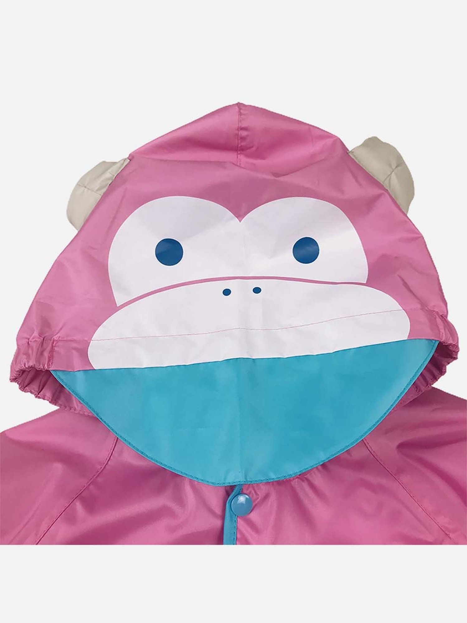 Little Surprise Box Kids Pink Printed Full Sleeves Raincoat