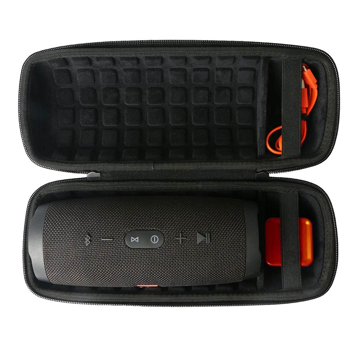 co2crea Hard Travel Case for JBL Charge 4 Waterproof Bluetooth Speaker (Black Case)