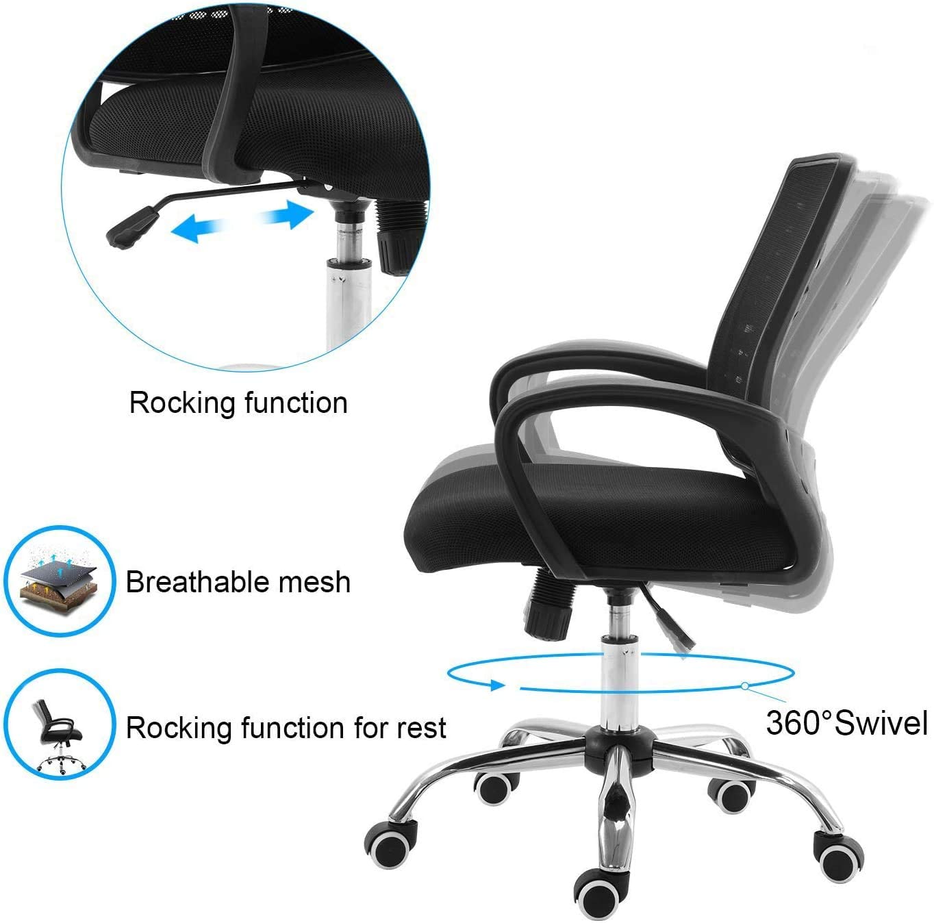 Office Computer Chair Home Office Chair Meeting Home Backrest Leisure Boss Stool Training Mesh Chair