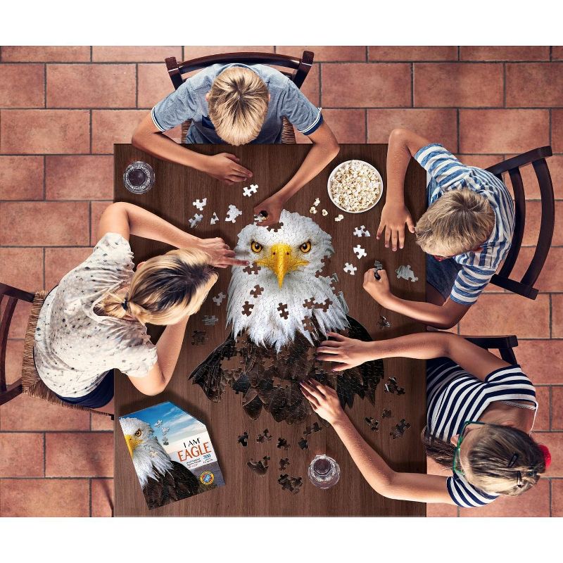 Madd Capp Games I AM Eagle 300 Piece Animal Head-Shaped Jigsaw Puzzle