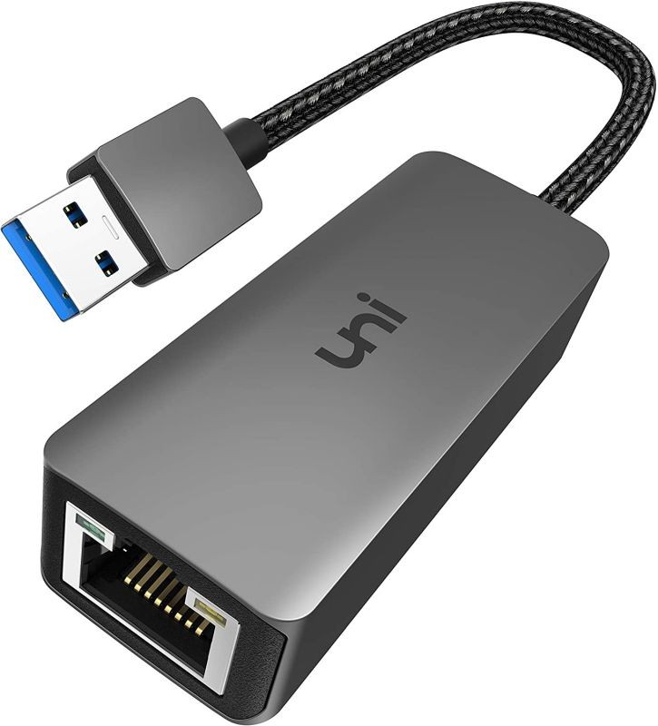 Ethernet Adapter, USB 3.0 to 10/100/1000 Gigabit Ethernet LAN Network Adapter, Driver Free RJ45 Internet Adapter Compatible for MacBook, Surface Pro, Notebook PC with Windows7/8/10, XP, Vista, Mac
