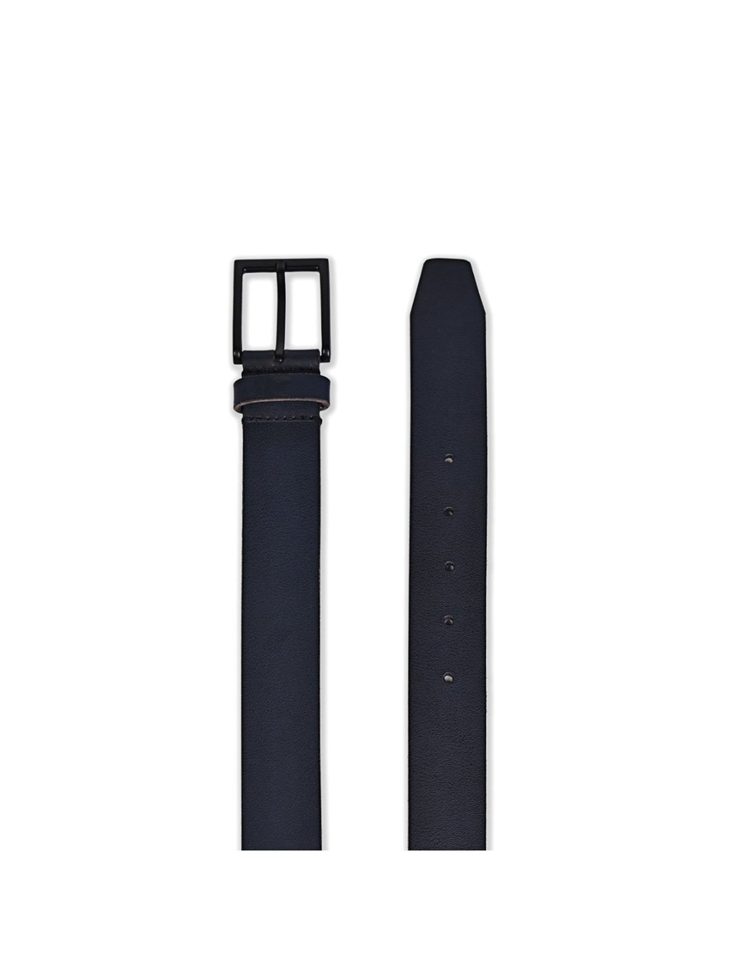 BELWABA Navy Blue Formal Leather Belt for Men