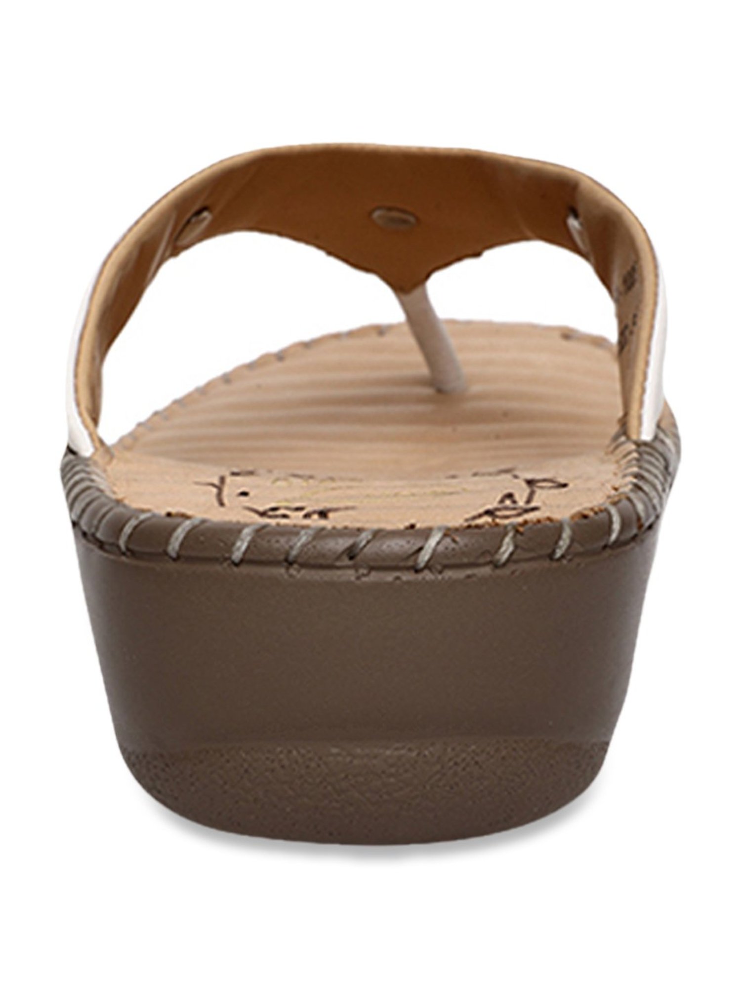 Scholl by Bata Women's White Thong Wedges