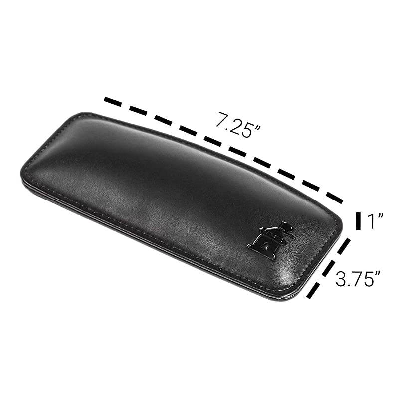 Motte by  Leather Wrist Rest Cushion for Mice Mouse Pads and Laptops Ergonomic Durable Wrist Pad with AntiSlip Rubber Base Nightfall