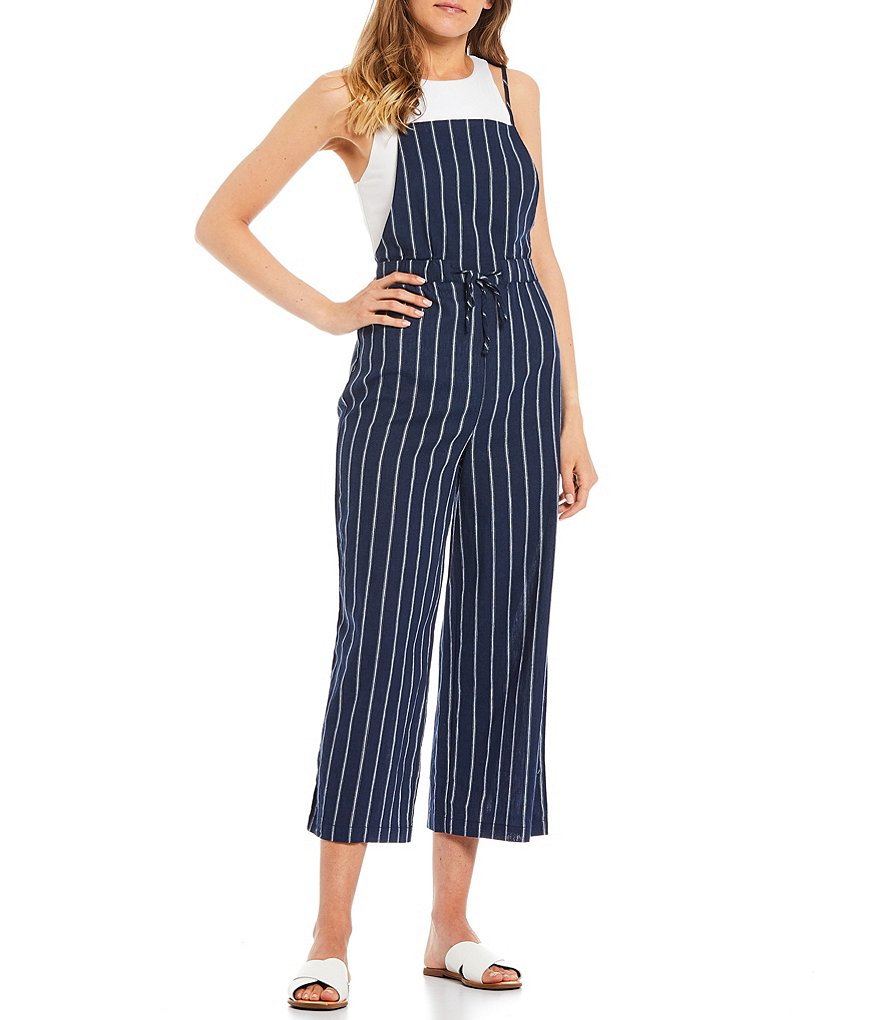 Coco + Jaimeson Strapless Elastic-Waist Laser-Cut Embroidered Knit Jumpsuit